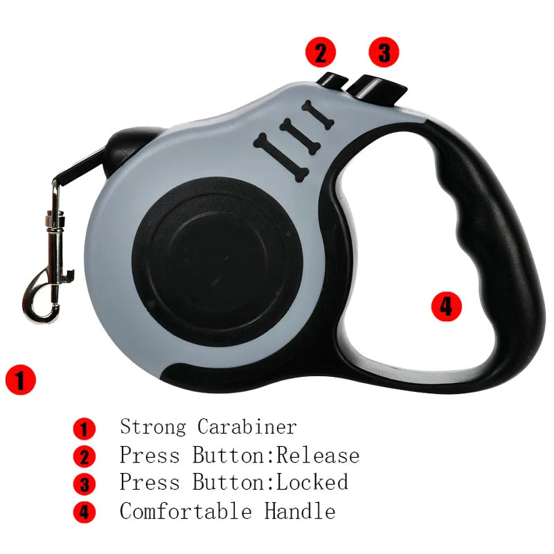 Nylon Pet Dog Leash Hiking Retractable Automatic Extending Puppy Lead Rope for Small Big Dogs Cats Chihuahua Yorkshire Supplies