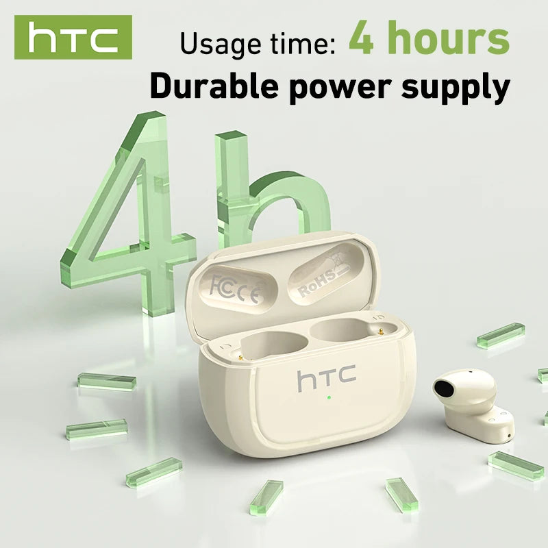 Ai Translation Bluetooth Headphones HTC Wireless Earphones Comfortable Earbuds Clear Sound Quality Earpiece Noise Cancelling Mic