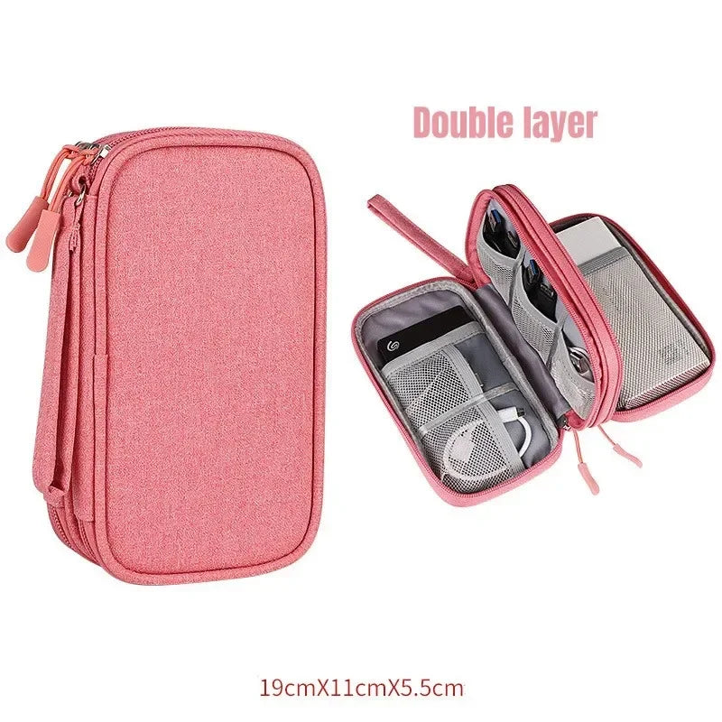 Large Size Travel Cable Organizer Bag Storage Pouch Carry Case Portable Waterproof Storage Bags for Cable Cord and Electronics