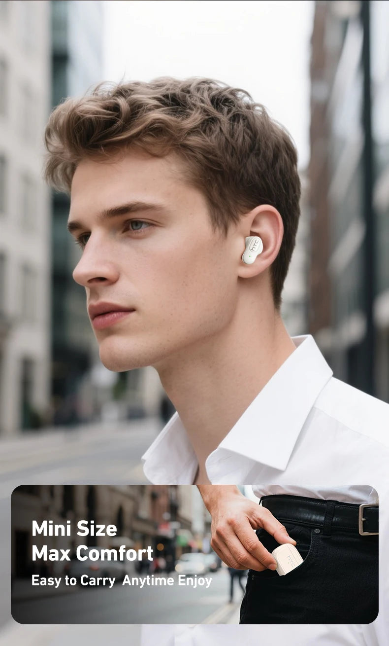 Ai Translation Bluetooth Headphones HTC Wireless Earphones Comfortable Earbuds Clear Sound Quality Earpiece Noise Cancelling Mic