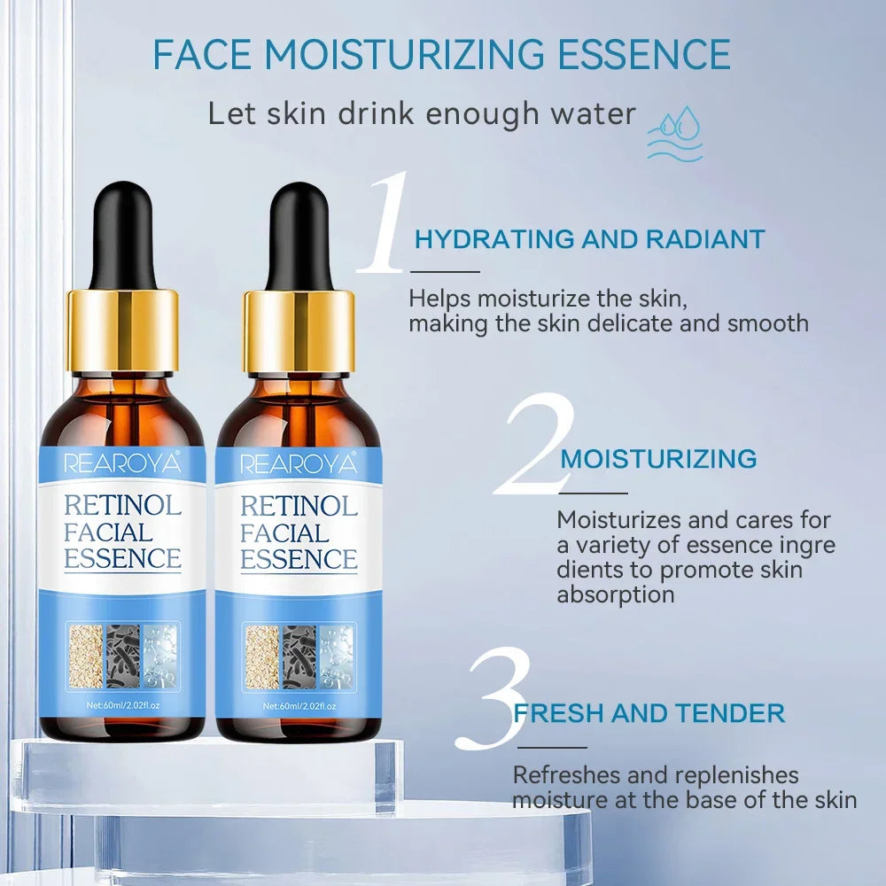 60ml Retinol Serum For Shrinking Pores Anti-aging Brightening Moisturizing Essence Firming And Repairing Skincare Product
