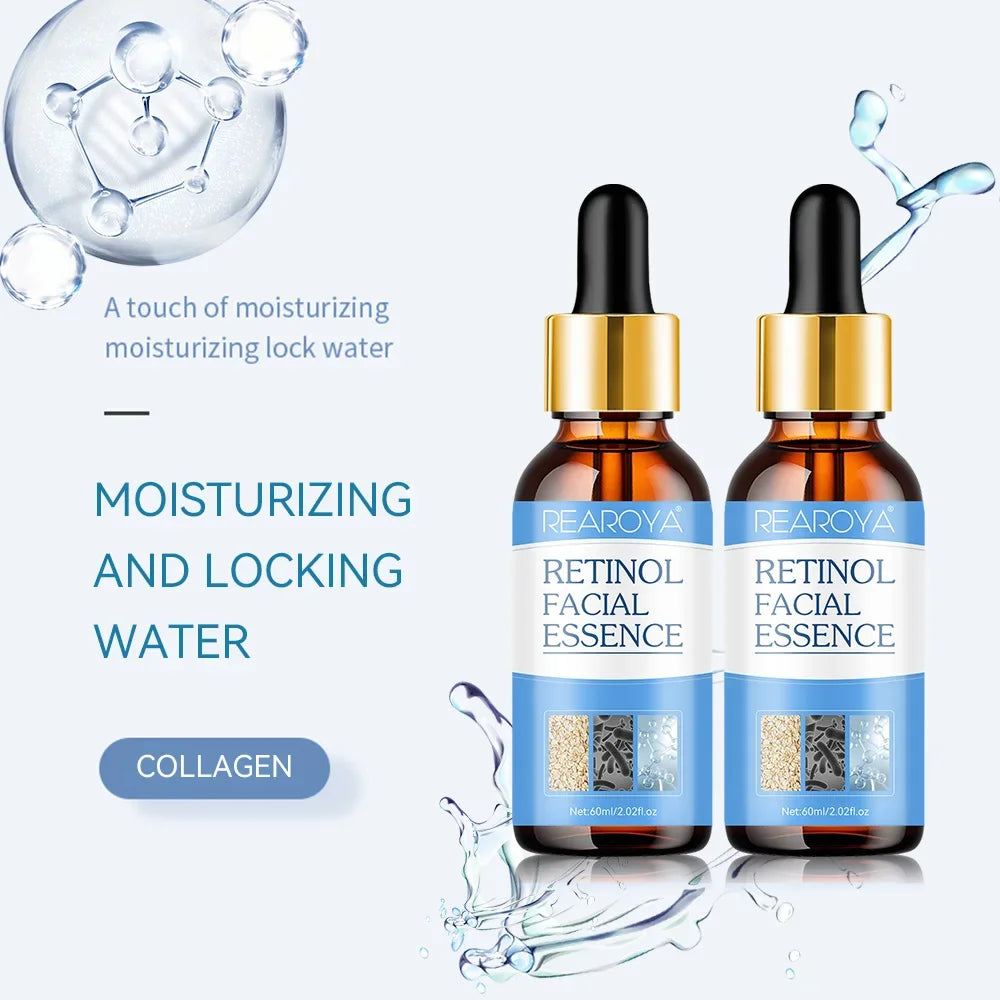 60ml Retinol Serum For Shrinking Pores Anti-aging Brightening Moisturizing Essence Firming And Repairing Skincare Product
